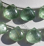 Green Kyanite Heart Briolette