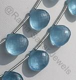 Aquamarine Gemstone  Heart Briolette