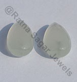 White Moonstone Half Drilled Gemstones