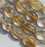 Golden Rutilated Quartz Oval Faceted