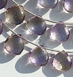 Ametrine Gemstone Beads  Heart Briolette