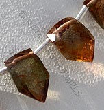 Andalusite Gemstone pentagon Beads