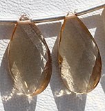 Champagne Citrine  Twisted Flat Pear