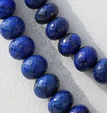 Lapis Gemstone  Faceted Rondelles