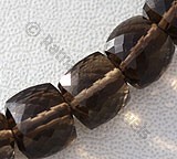 Smoky Quartz Gemstone Faceted Cube